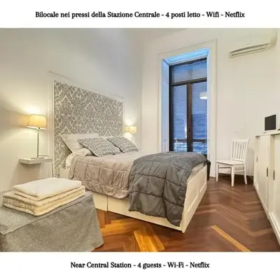 STAZIONE CENTRALE - 4 posti letto con wifi e netflix a Piazza Garibaldi