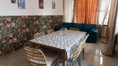 Area soggiorno di La bella napoli house casa vacanze con 3 camere da letto