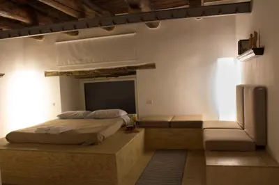 Letto o letti in una camera di Casa Latina