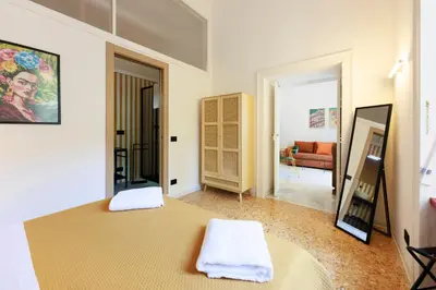 Letto o letti in una camera di Assoli House