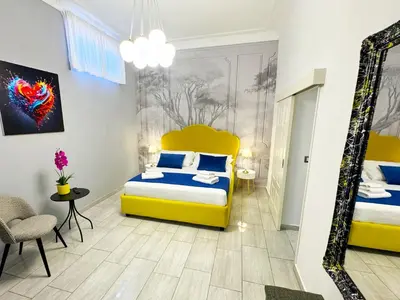 Letto o letti in una camera di Core Colors House