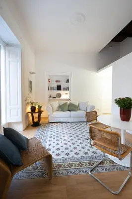 Letto o letti in una camera di Casa Blu Casa Crispi 51