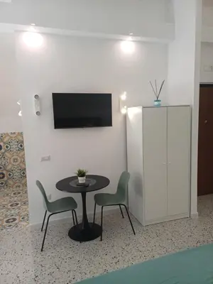 TV o dispositivi per l'intrattenimento presso Neapolitan modern loft