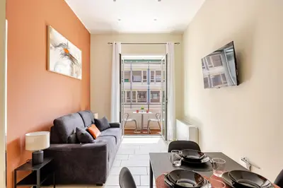 Area soggiorno di Al Maschio Angioino Apartment - In the center of Naples