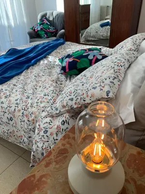 Letto o letti in una camera di Rosa e Peperoncino
