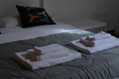 Letto o letti in una camera di Mosahouse