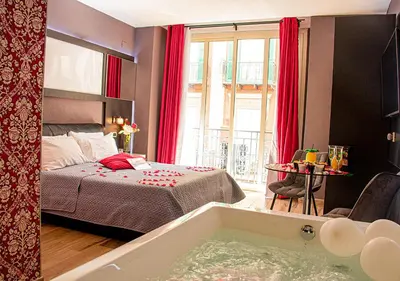 Letto o letti in una camera di Hotel Angioino & Spa
