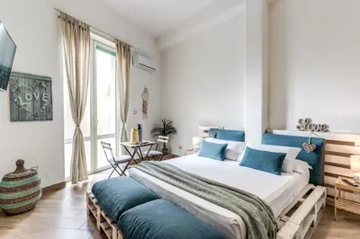 Letto o letti in una camera di Le Mura Antiche