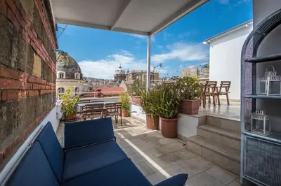 Balcone o terrazza di Apartment in the historical center with panoramic terrace