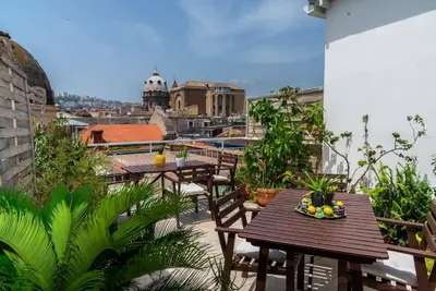 Balcone o terrazza di Apartment in the historical center with panoramic terrace