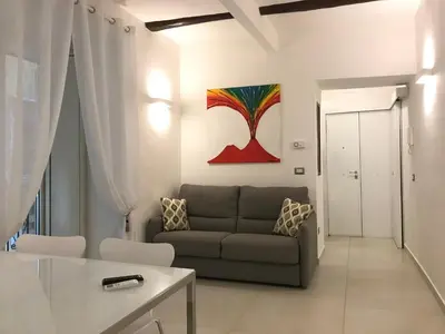 Area soggiorno di Napoli Plebiscito Apartment