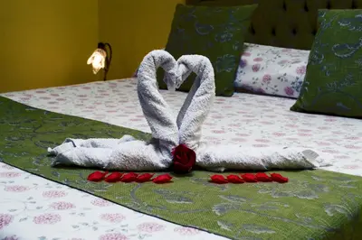 Letto o letti in una camera di La Gemma