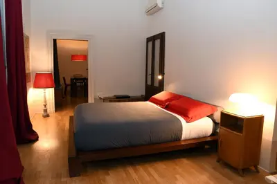 Letto o letti in una camera di Casa Cammarota