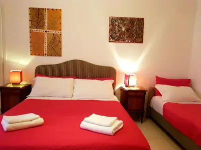Letto o letti in una camera di B&B Platamon