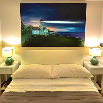 Letto o letti in una camera di B&B Palazzo Solimena