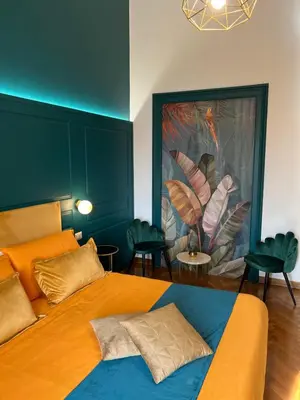 Letto o letti in una camera di La Lepre felice-bovio