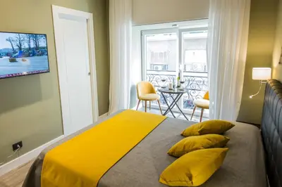Letto o letti in una camera di B&B Art House