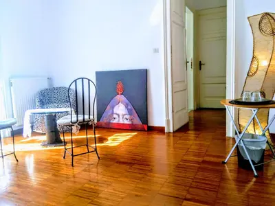 Area soggiorno di L'Atelier Vedi Napoli ai tuoi piedi