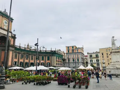 Vista generica su Napoli o vista sulla città dall'interno dell'affittacamere