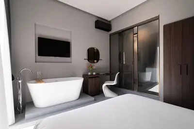 Letto o letti in una camera di The Grey