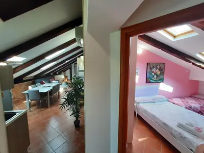 Letto o letti in una camera di Bed & Breakfast La Mansarda
