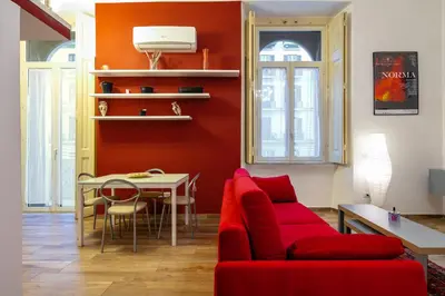 Area soggiorno di The Actors House by Napoliapartments