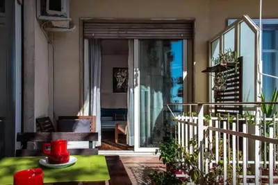 Balcone o terrazza di Naima Sea View Design Apartment By HouseinNaples