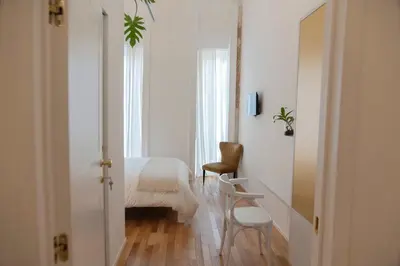 Letto o letti in una camera di Interno21