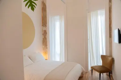 Letto o letti in una camera di Interno21