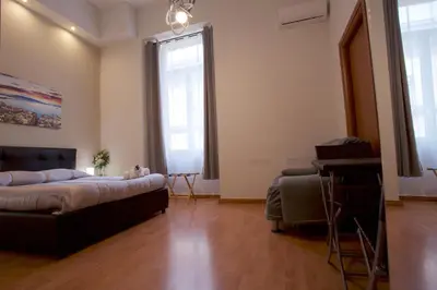 Letto o letti in una camera di B&B MetròNapoli
