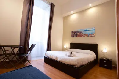 Letto o letti in una camera di B&B MetròNapoli