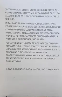 Planimetria di B&B Ruffo Nel cuore di Napoli