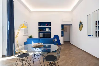 Area soggiorno di La Casa Blu a Toledo di Alberto