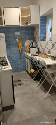 Cucina o angolo cottura di La casa del Nespolo, 2 terrazzi e 2 bagni in centro