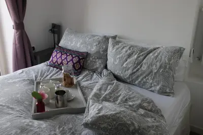 Letto o letti in una camera di Montesanto 77 casa panoramica al centro storico