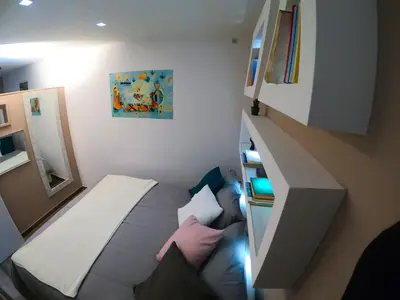 Letto o letti in una camera di Blumon House