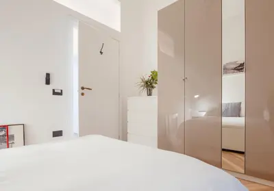 Letto o letti in una camera di Appartamento Moderno nel centro storico