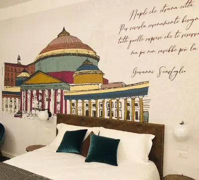 Letto o letti in una camera di Galleria Sanfelice