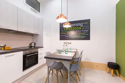 Cucina o angolo cottura di BAUBO sulla via dei presepi by Napoliapartments