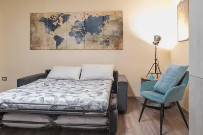 Letto o letti in una camera di Casa Esperanza
