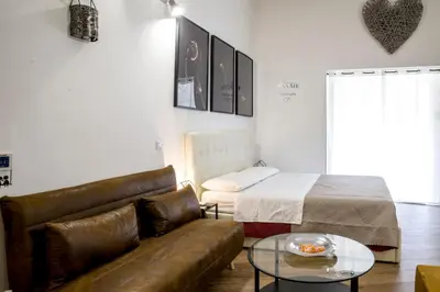 Letto o letti in una camera di Napoli Centro Studios