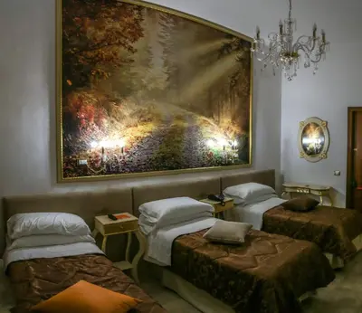 Letto o letti in una camera di Hotel des Artistes
