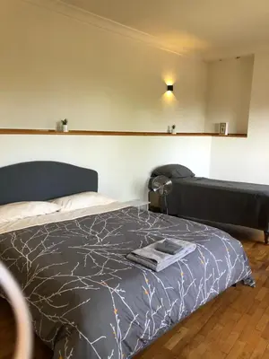 Letto o letti in una camera di Studio Apartment in Neapolitan Castle Int 28