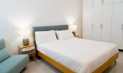 Letto o letti in una camera di Cosmo 38 Luxury Apartments - Free Parking