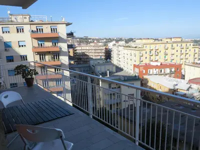 Balcone o terrazza di New panoramic apartment - half way Center-Vomero district