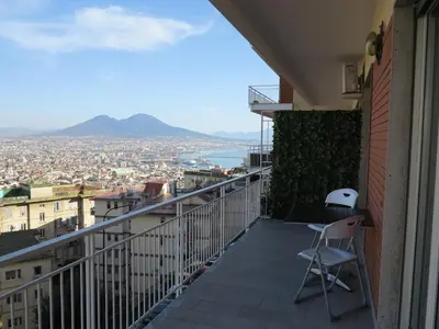 Balcone o terrazza di New panoramic apartment - half way Center-Vomero district