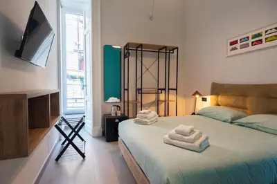Letto o letti in una camera di Casa Condor