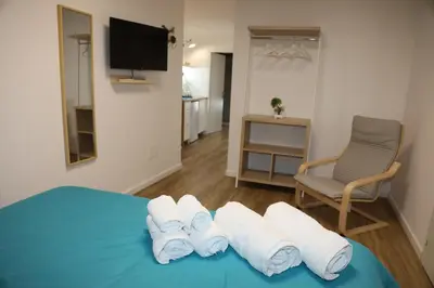Letto o letti in una camera di Napoli Casa Viscardi