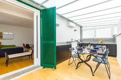 Area soggiorno di Seaview terrace 360°& elegant loft