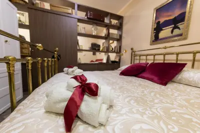 Letto o letti in una camera di O Vascio da sirena